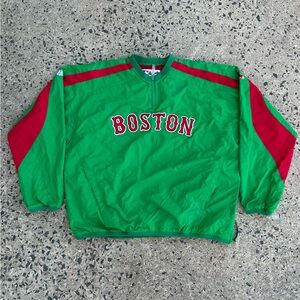 Vintage Rare Boston Red Sox Jacket Saint Patricks Green Windbreaker Size XL